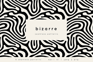 Bizarre Seamless Patterns Set