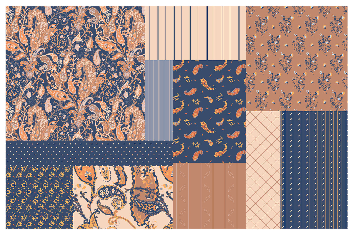 Boho Paisley & Floral Patterns, a Pattern Graphic by Sonulkaster (Photo 5 of 13)