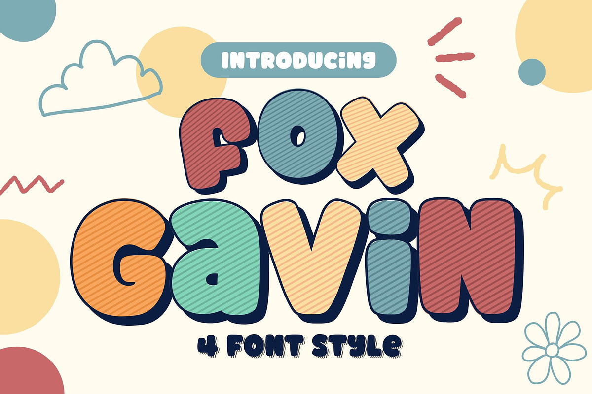Fox Gavin: 4 font style, a Symbol Font by Fox7 By Rattana (Photo 1 of 11)