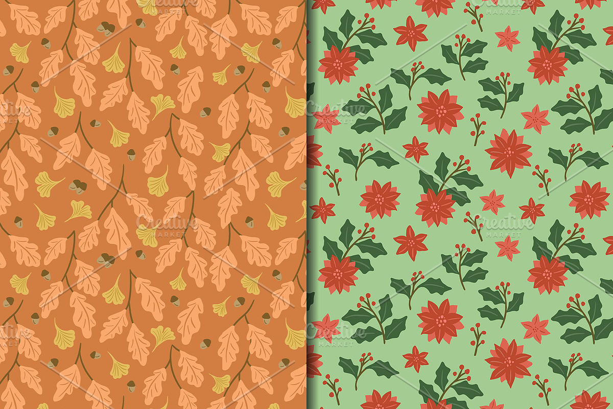 Seasonal Botanical Seamless Pattern, a Pattern Graphic by CreativeChristiana (Photo 9 of 9)