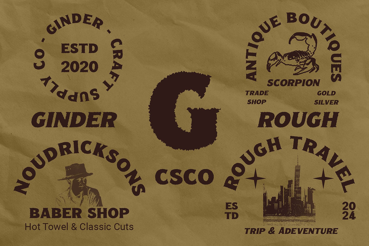 Ginder Rough, a Serif Font by Craft Supply Co. (Photo 5 of 8)