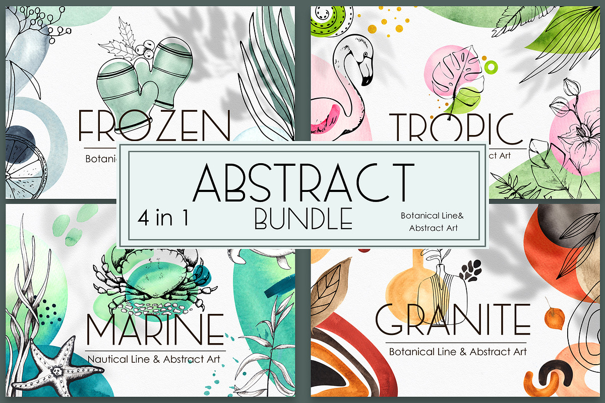 ABSTRACT  BUNDLE 4 in 1, an Object Graphic by Ana-Sakuta (Photo 1 of 31)