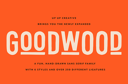 Goodwood Sans Serif Font Family, a Sans Serif Font by Up Up Creative