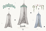 BOHO TENTS  watercolor set, an Illustration by Natali Smolova (Thumbnail 2 of 6)