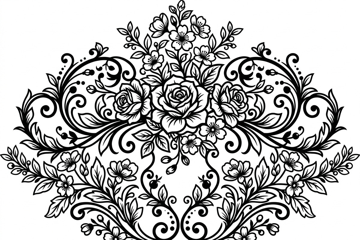 50 Elegant Floral Ornate Silhouette, a Decorative Illustration by Amazin_art (Photo 24 of 30)
