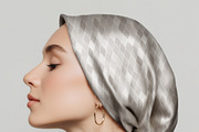 Silk Headscarf Mockup – Model (PSD), a Hat Mockup by 1001 mockups (Thumbnail 3 of 9)