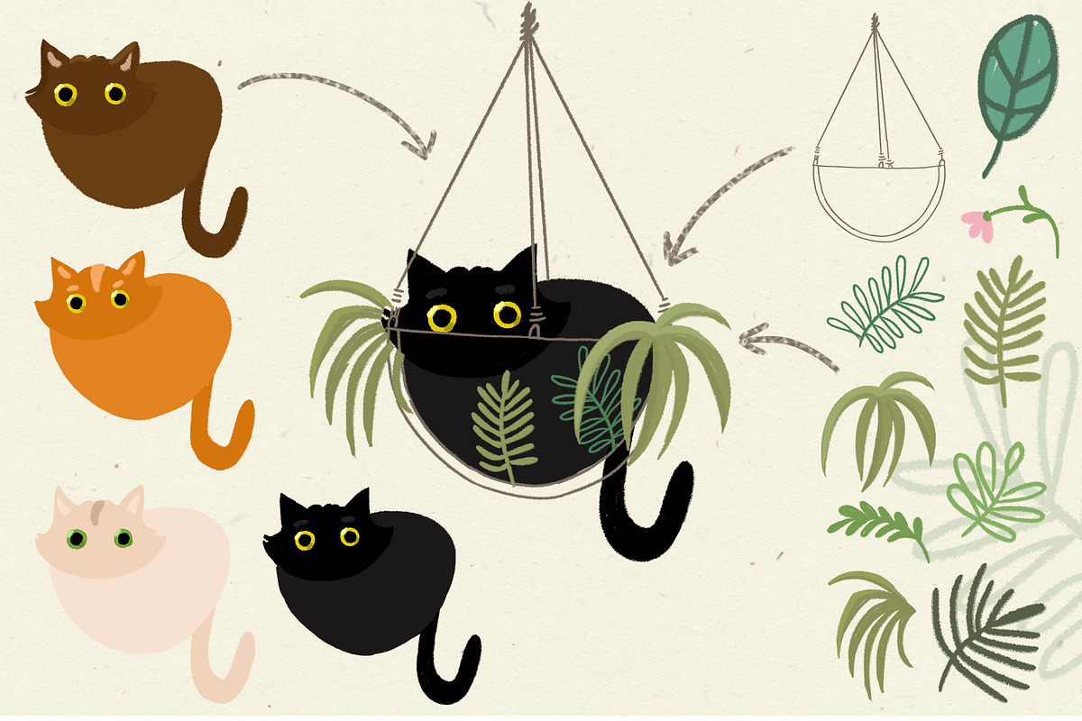 Cat creator collection, an Animal Illustration by Marine art (Photo 5 of 6)