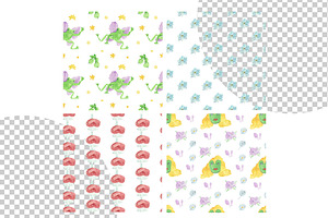 Frogs Seamless Patterns