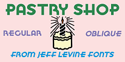 Pastry Shop JNL, a Font by Jeff Levine Fonts (Thumbnail 1 of 5)