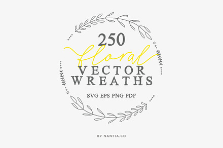 250 Wreaths Vector MEGAPack