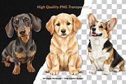 15 Bundle Watercolor Small Dog Pet, an Animal Illustration by Morspective (Thumbnail 2 of 8)