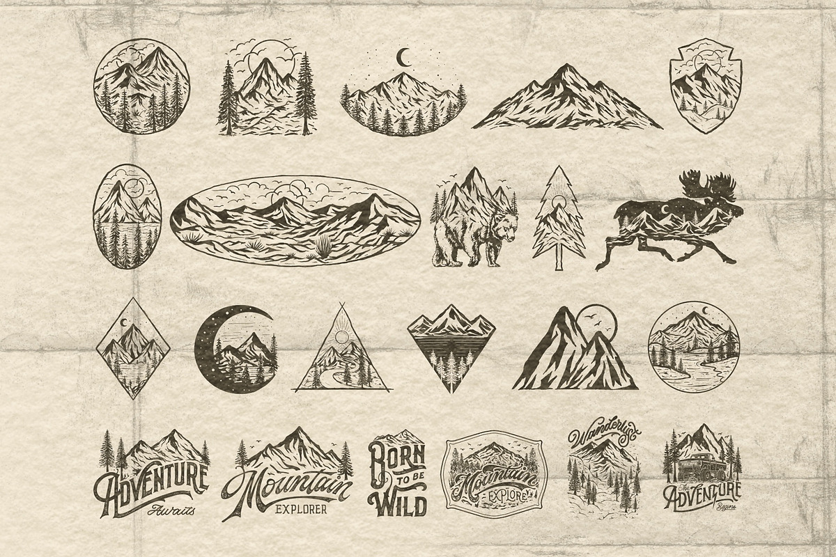 Outdoor Graphic / badge, an Object Illustration by Wak Jay Creative Studio (Photo 1 of 14)