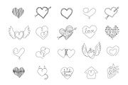 Big Love set. 99 Valentines Elements, a Decorative Illustration by Anastasiia_Dzhioeva (Thumbnail 2 of 7)