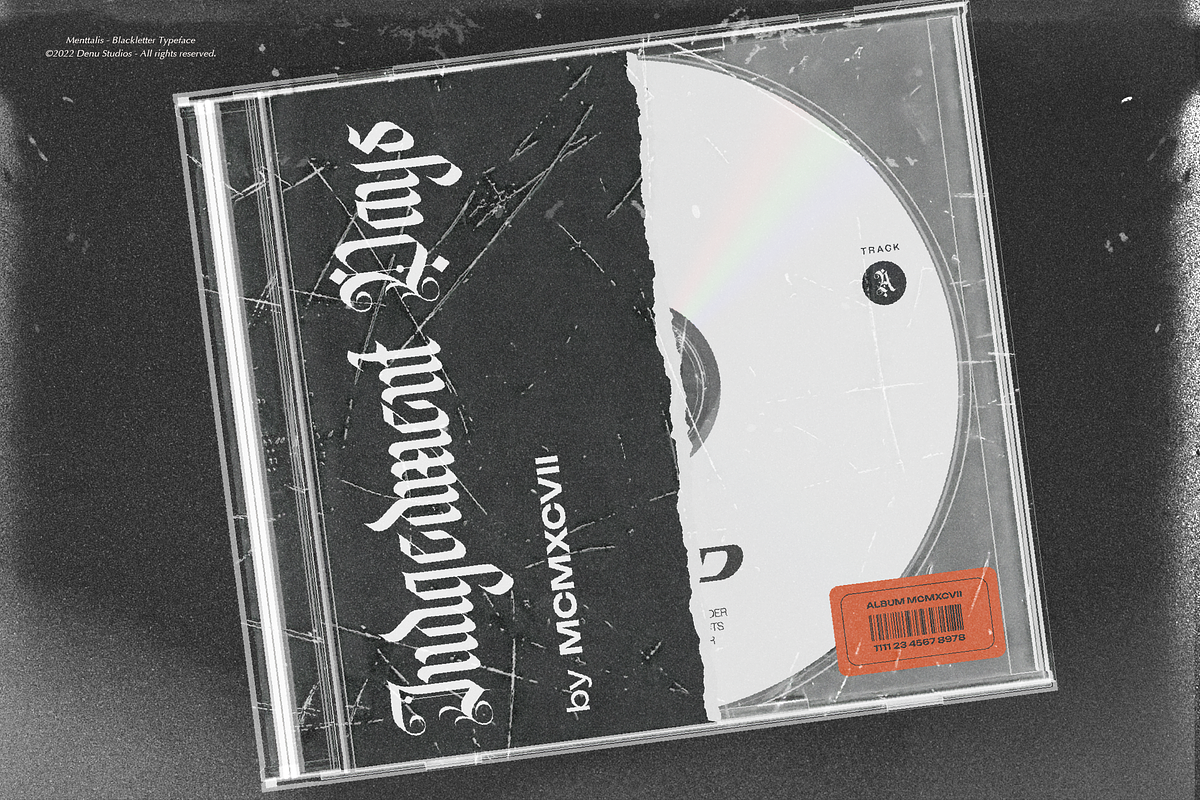 Menttalis | Blackletter Typeface, a Blackletter Font by Denustudios (Photo 8 of 12)