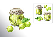 Amber Gooseberry. Watercolor set, a Food Illustration by Daria Ustiugova (Thumbnail 21 of 23)