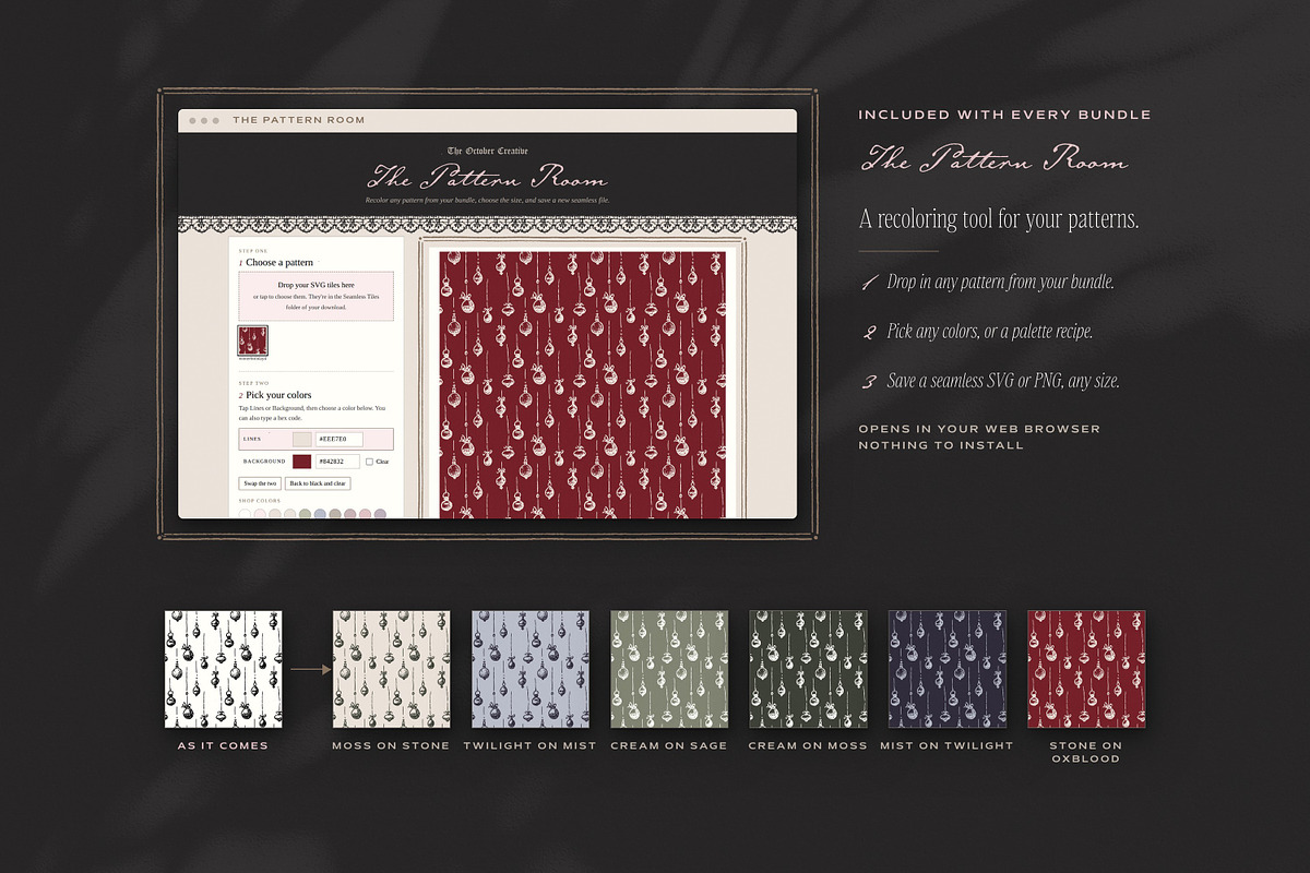 Winter Holiday Seamless Patterns, a Pattern Graphic by The October Creative (Photo 3 of 12)