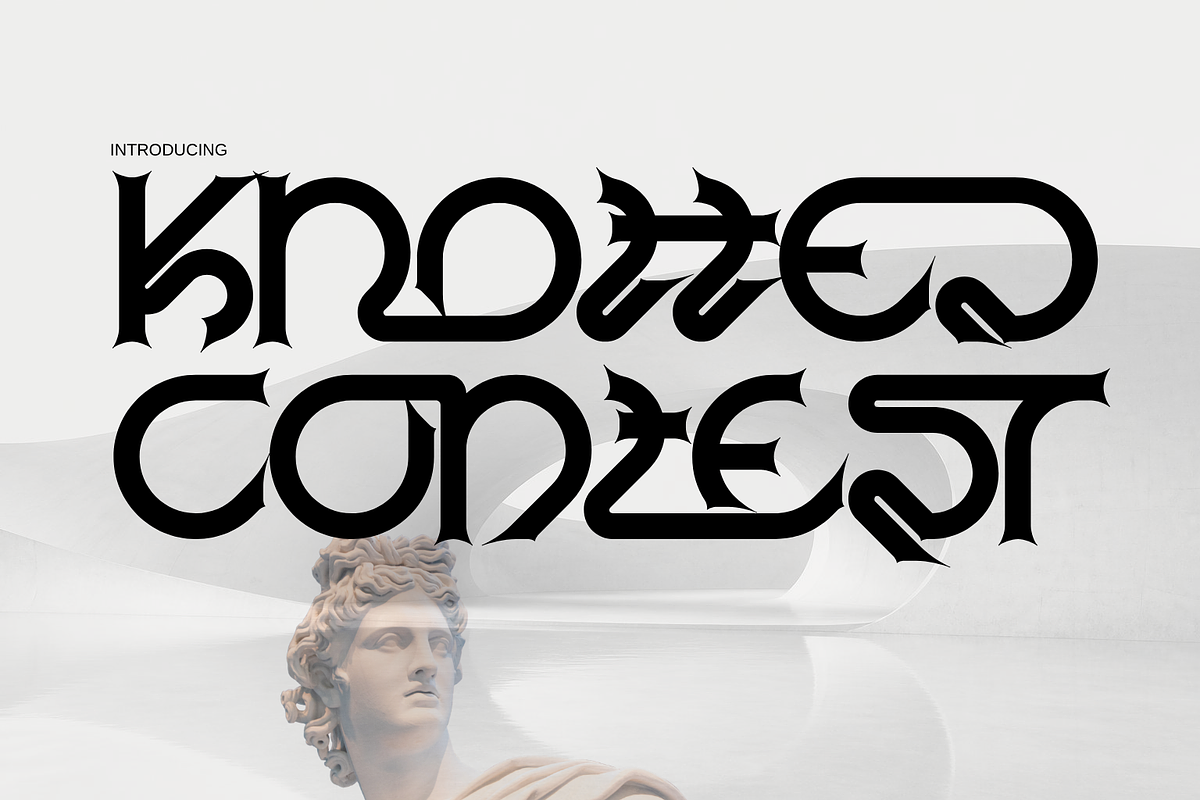 Knotted Contest - Cyber-Gothic Font, a Serif Font by 177Studio (Photo 1 of 8)