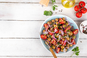 Homemade young potatoes salad, a Food & Drink Photo by Rimma