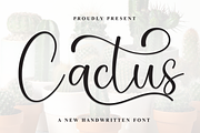 Cactus | Script Font, a Handwritten Font by Scratchones (Thumbnail 1 of 9)