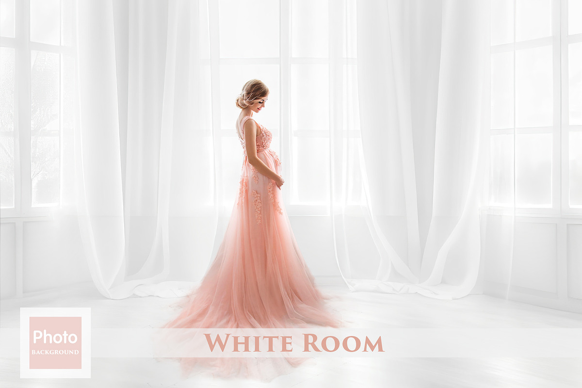 25 White Room Digital Photo Backdrop, a Layer Style Add-On by HappyNews (Photo 1 of 8)