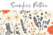 Floral Seamless Pattern, a Seasonal Illustration by Layerology (Thumbnail 3 of 3)
