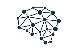 Brain interconnected nodes, a Technology Illustration by Aimagenarium@gmail.com