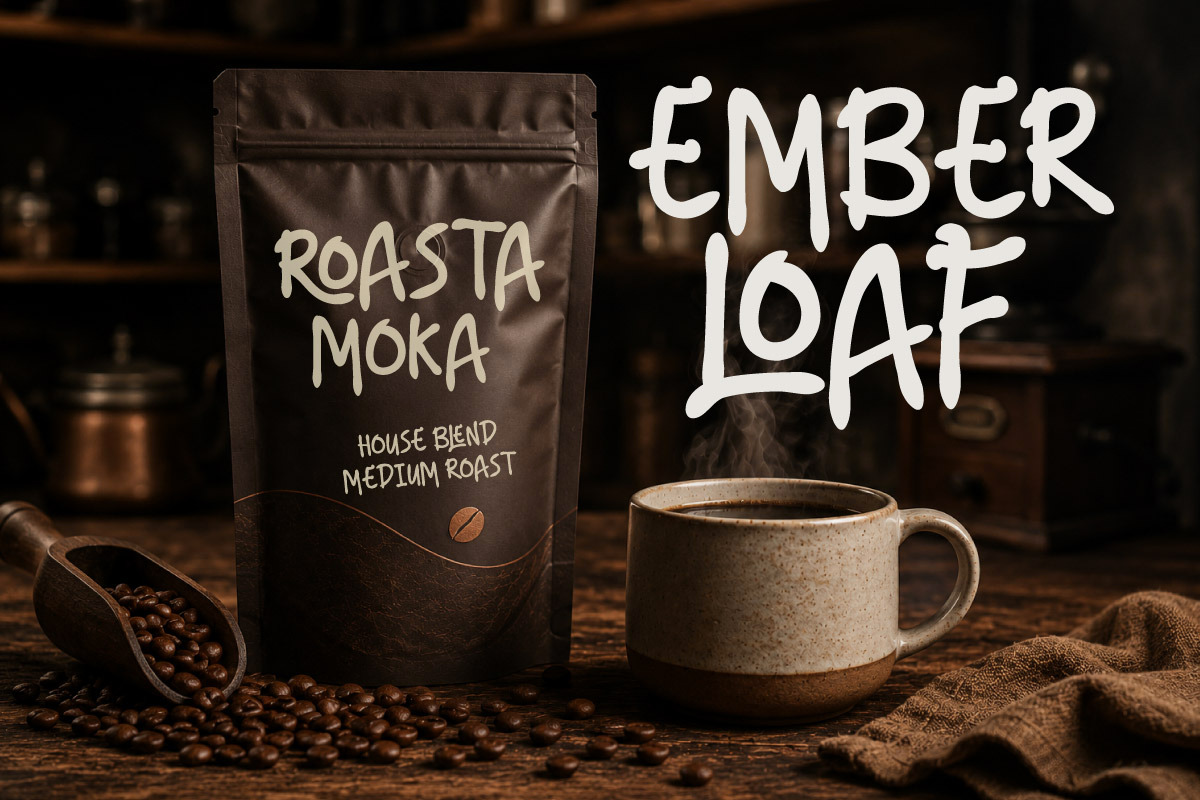 Laras Faleko - Brush Coffee Display, a Handwritten Font by trabaskriya (Photo 2 of 10)