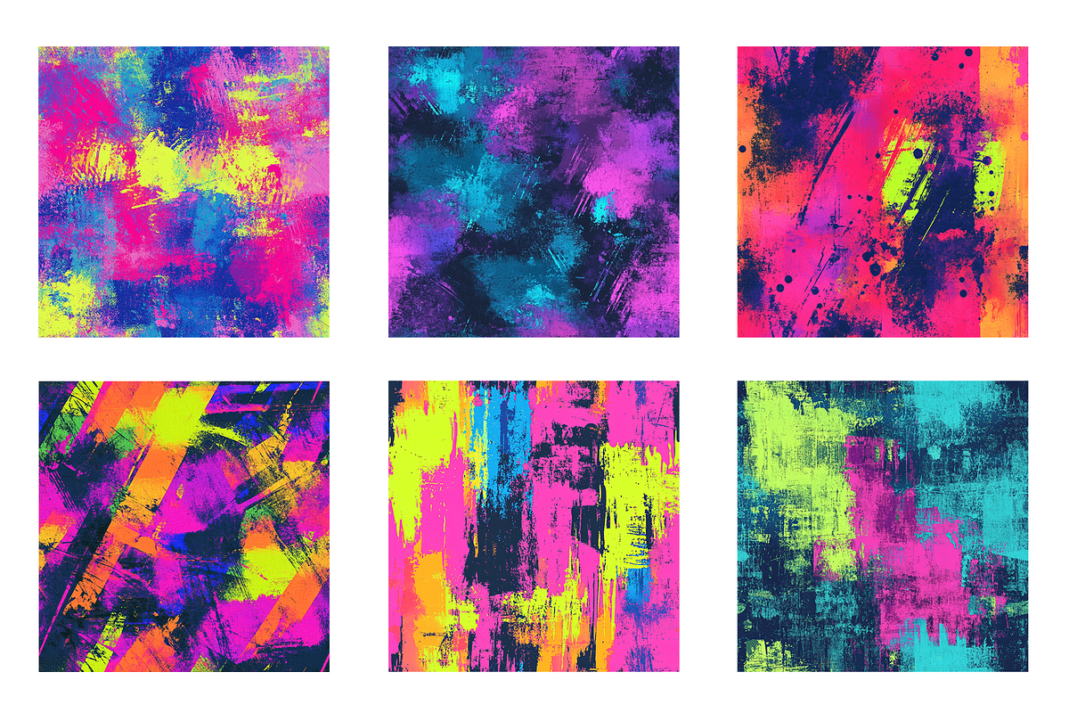 Neon Grunge Seamless - Volume 2, a Pattern Graphic by Chromolume Studio (Photo 2 of 15)