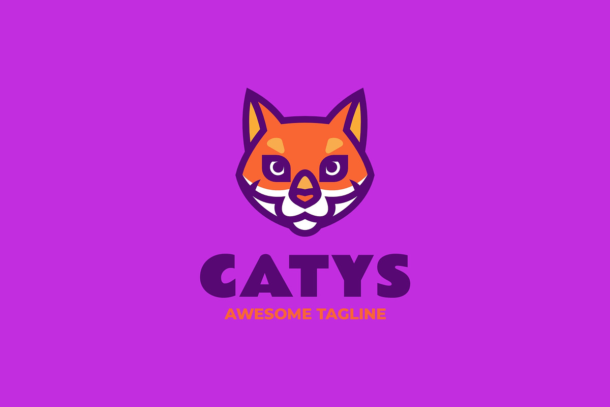 Catys Simple Mascot Logo, a Branding & Logo Template by Artnivora.Std
