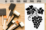 Stencil Grape Cluster, a Decorative Illustration by MARYCRAFTIRIA (Thumbnail 2 of 3)