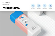 Rectangular Plastic Bottle Mockups, a Product Mockup by megostudi0 (Thumbnail 5 of 7)