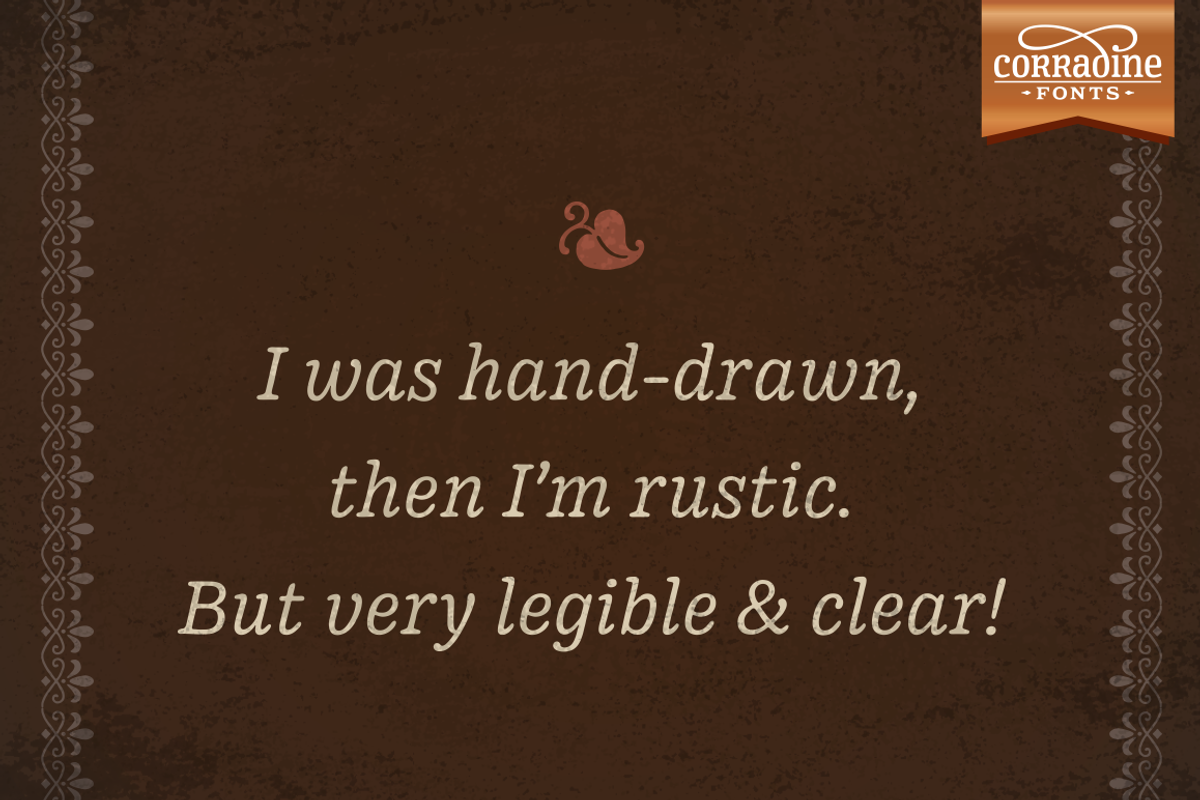 Pueblito font family, a Serif Font by Corradine Fonts (Photo 10 of 10)