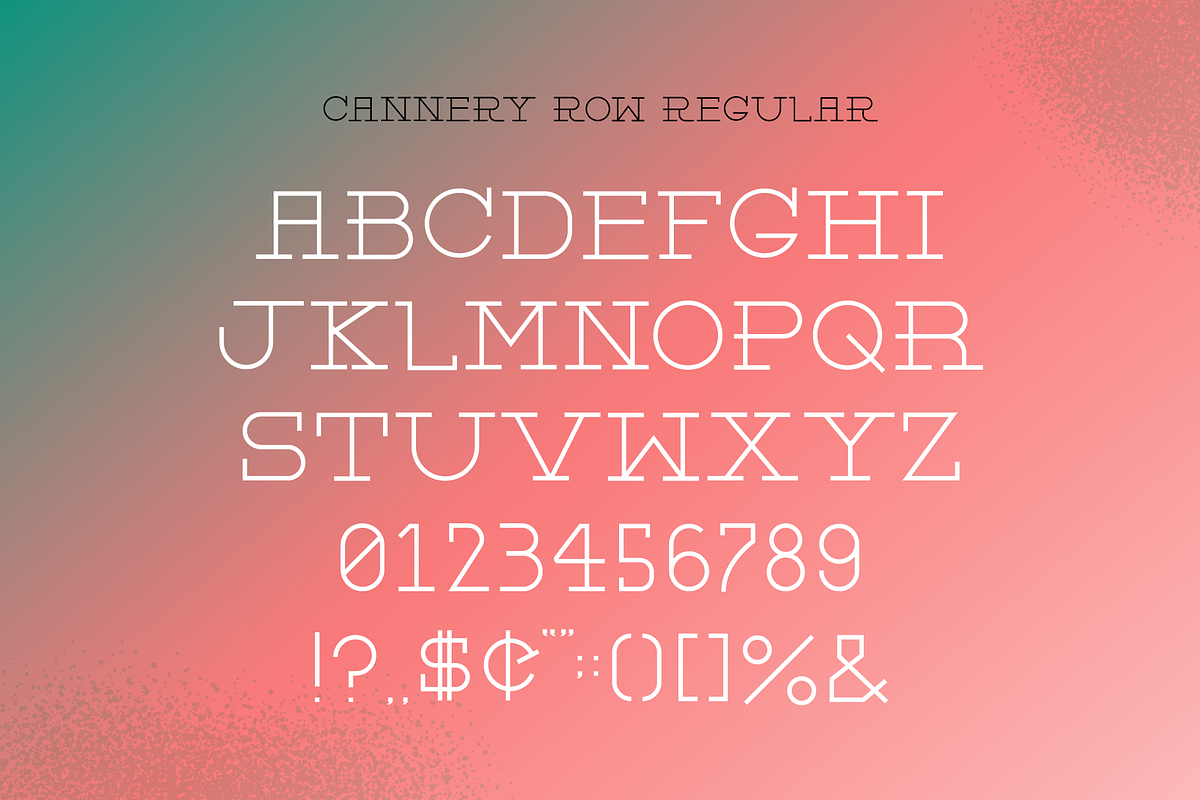 Cannery Row Slab Serif Display Font, a Slab Serif Font by Holt510 (Photo 3 of 11)