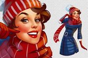 Christmas Pin-up girl, an Illustration by Ira Cvetnaya (Thumbnail 4 of 5)