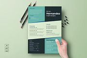 Green Modern Resume CV, a Resume Template by Jiwstudio (Thumbnail 1 of 2)