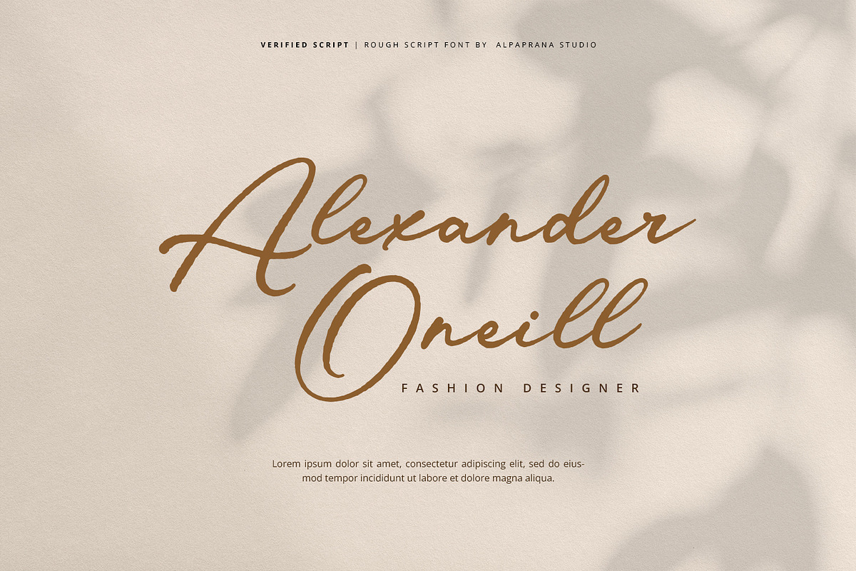 Verified Script - Rough Script Font, a Script Font by Alpaprana (Photo 5 of 16)
