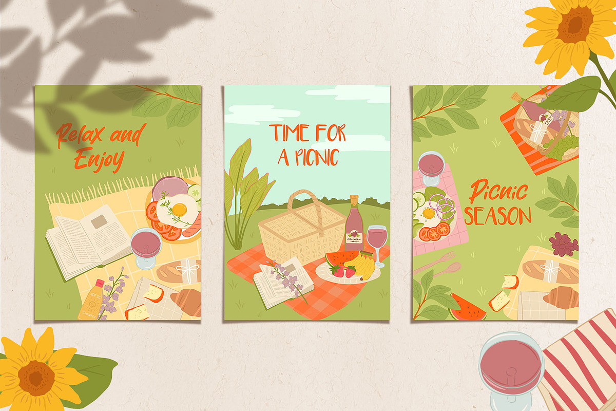 Summer Picnic Graphic Illustrations, a Seasonal Illustration by CreativeChristiana (Photo 5 of 14)