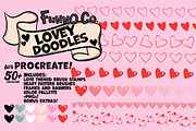 Love Doodles Procreate Brush Pack, a Brush Add-On by Funno Co. (Thumbnail 3 of 7)