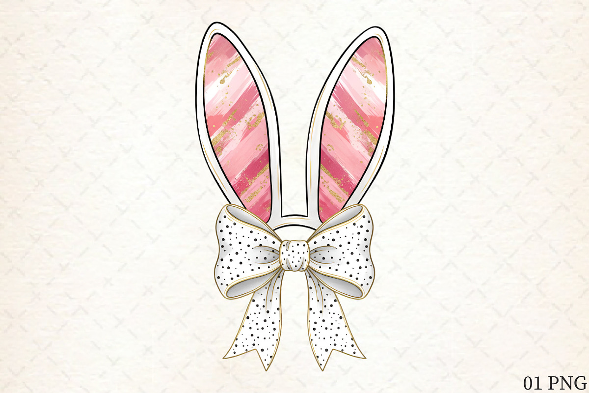Coquette Bunny Ears Easter Png, an Illustration by Libby Wishes (Photo 1 of 6)