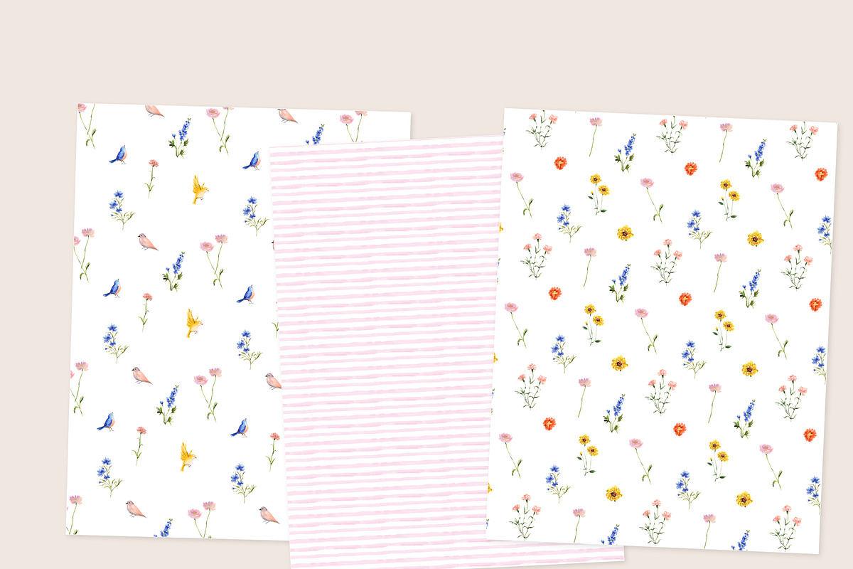 Wild Flowers - Watercolor Clipart, an Object Illustration by RhianAwni (Photo 6 of 7)