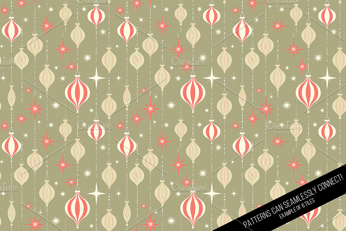 Vintage Holiday Digital Paper, a Pattern Graphic by Chromolume Studio (Photo 24 of 28)