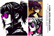 A Girl with Sunglasses, a Person Illustration by Digital Art Creations (Thumbnail 2 of 8)
