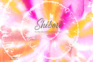 Shibori Tie Dye Digital Paper