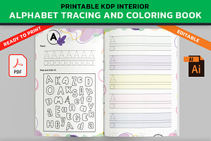 Alphabet Tracing And Coloring Book