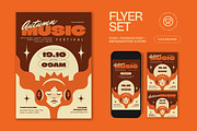 Vintage Autumn Music Flyer Set, a Flyer Template by graphicook (Thumbnail 1 of 3)