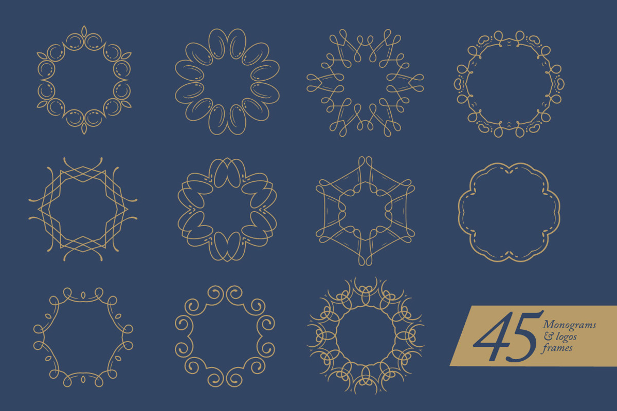 45 monograms/logos frames, an Object Graphic by Damien (Photo 1 of 10)
