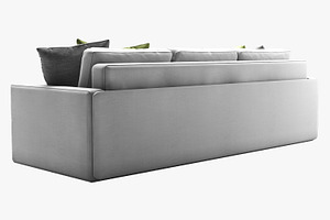 Vogue Three-seat Sofa 3d Model