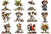 Whimsical Summer Clipart, an Illustration by OK Design (Thumbnail 3 of 6)