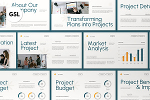 Cream Project Proposal Google Slide, a Presentation Template by graphicook