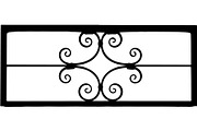 Luxury Iron Scroll Gate Railing, an Object Graphic by Designer_Momina (Thumbnail 14 of 17)